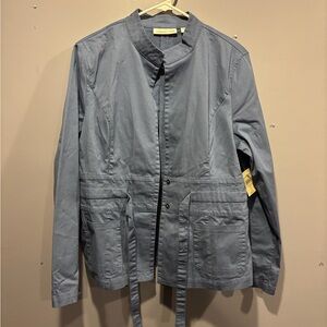 NWT Coldwater Creek Waist Detailed Blue Jacket